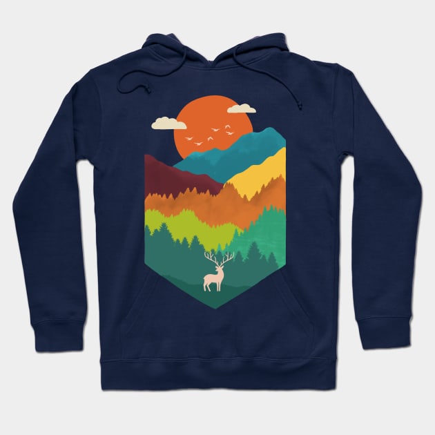 Mountains Layers Hoodie by coffeeman